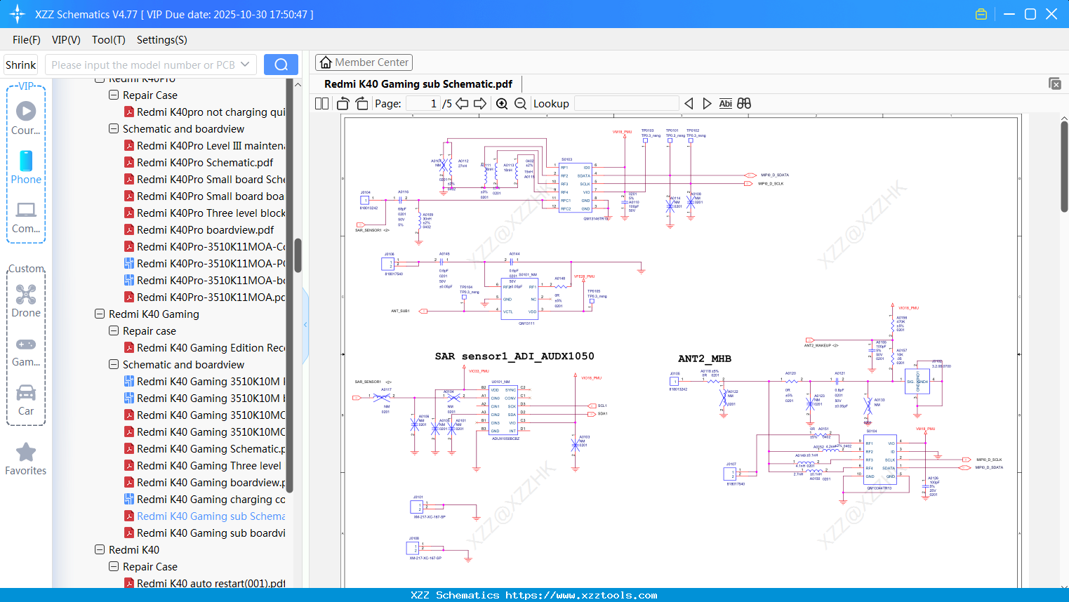 Xiaomi Redmi K40 Gaming Sub Schematic